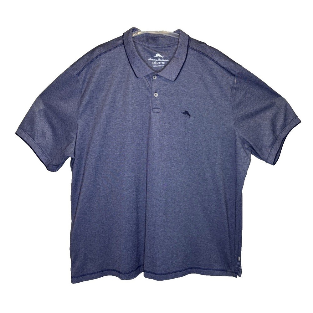 Tommy Bahama Polo Shirt Men's Blue Marlin Logo 3XL XXXL Golf Fishing